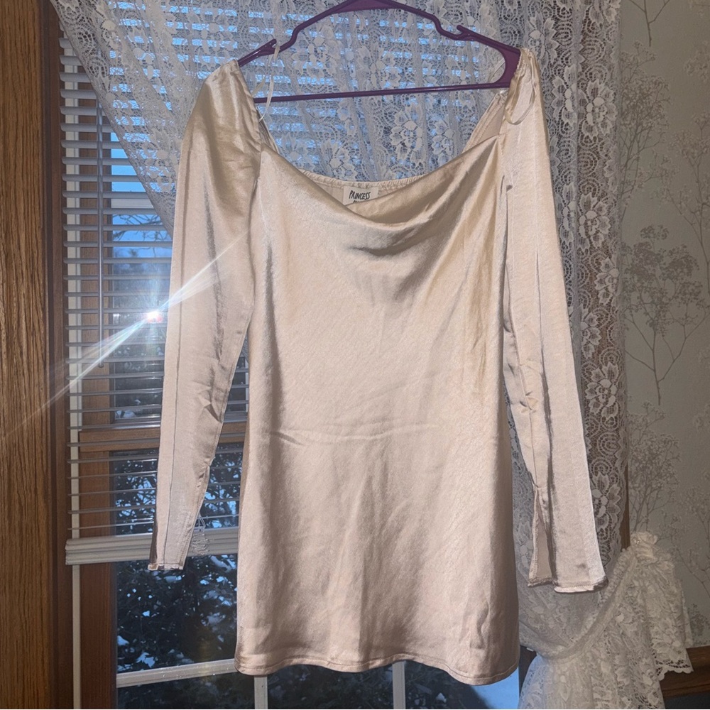 Princess Polly Champagne Mini dress size 6.